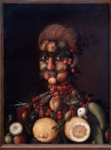 Menschliche Figur aus Früchten und Gemüse von Giuseppe Arcimboldo