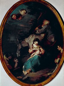 Ruhe auf der Flucht nach Ägypten, Gemälde von Giuseppe Bazzani