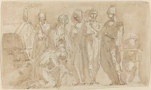 Coriolan vor den Frauen Roms von Giuseppe Bernardino Bison