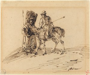 Reiter mit Bauer