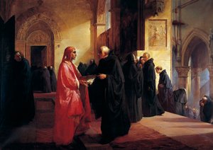 Treffen zwischen Dante und Fra Ilario