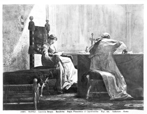 Lucrezia Borgia und ihr Vater Papst Alexander VI. von Giuseppe Boschetto