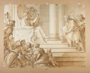 Moses konfrontiert den Pharao von Giuseppe Cades