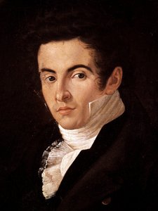 Porträt des Komponisten Vincenzo Bellini (1801-1835). Gemälde von Giuseppe Cammarano (1766-1850). Neapel, Museo Nazionale di San Martino