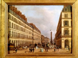 Die Rue Castiglione in Paris im Jahr 1829 von Giuseppe Canella