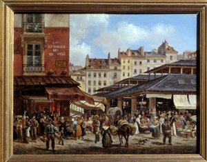 Blick auf die Hallen in Paris von Giuseppe Canella