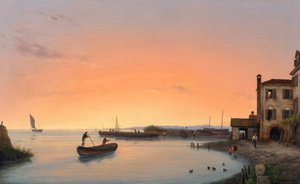 Chioggia vor Sonnenaufgang von Giuseppe Canella d. Ä.