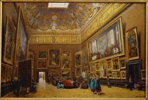 Der Salon Carré im Louvre Museum von Giuseppe Castiglione