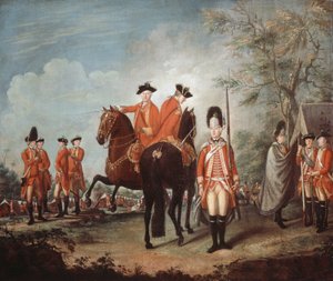 Zwei Pferde des Regiments, 25. Regiment zu Fuß, Menorca, ca. 1769