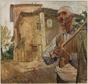 Mann mit Pfeife von Giuseppe Graziosi