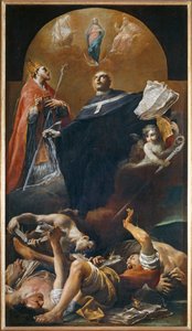 Die Unbefleckte Empfängnis mit den Heiligen Anselm und Martin