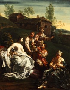 Die Geburt des Arkas oder die Geburt des Adonis (?) von Giuseppe Maria Crespi