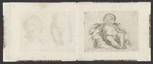 Liegendes nacktes Baby von Giuseppe Maria Mitelli