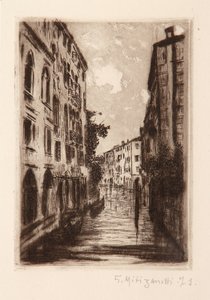Venezianischer Kanal von Giuseppe Miti Zanetti