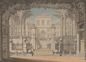 Ein türkischer Palast (Wahrscheinlich für Mozarts "Entführung aus dem Serail") von Giuseppe Quaglio