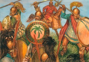Punischer Krieg: Karthagische schwere Infanterie - Illustration von Giuseppe Rava