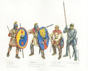 Römische Armee: Legionär, Hilfstruppenbogenschütze und Kataphrakt