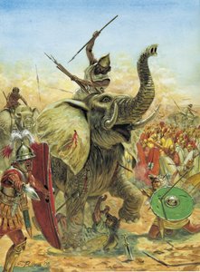 Zweiter Punischer Krieg: Die Schlacht von Zama (202 v. Chr.) die karthagischen Elefanten