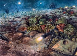 Die Schlacht von Dien Bien Phu zwischen der französischen Armee und der Viet Minh
