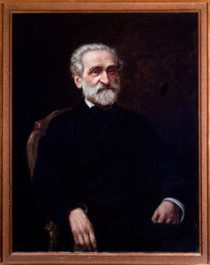 Porträt von Giuseppe Verdi (1813-1901), italienischer Komponist. Bologna, Civico Museo Musicale von Giuseppe Tivoli