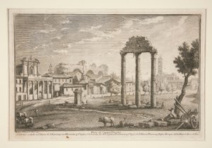 Teil des Campo Vaccino von Giuseppe Vasi