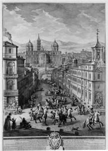 Santa Maria Maggiore von der Piazza della Quattro Fontane von Giuseppe Vasi