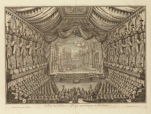 Die Aufführung von La Serenata im Königspalast von Neapel