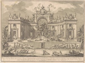 Die Prima Macchina für die Chinea von 1766: Der Palast des Orpheus