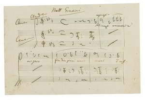 Autograph: Oper Ernani, Finalarie Solingo, errante e misero