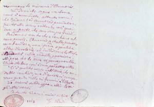 Handgeschriebener Brief von Giuseppe Verdi an den Aida-Librettisten Antonio Ghislanzoni
