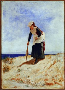Eine Frau im Sand