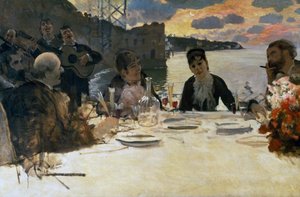 Mittagessen in Posillipo von Giuseppe or Joseph de Nittis