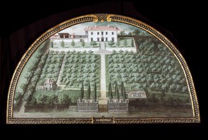 Ansicht der Villa di Marignolle bei Florenz, Italien