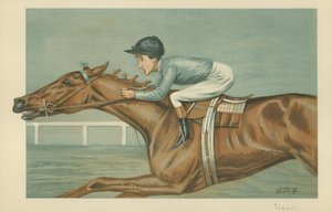 Tod Sloan, ein amerikanischer Jockey, 25. Mai 1899, Vanity Fair Karikatur von Godfrey Douglas Giles