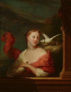 Junge Frau mit Tauben (Venus?) von Godfried Schalcken