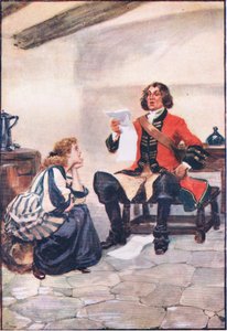 Konnte sich nicht zurückhalten, sondern musste ihre Meinung zu seiner Arbeit haben, aus Lorna Doone, veröffentlicht von W & R Chambers Ltd, 1921 von Gordon Frederick Browne