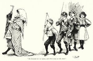 Illustration für Die Geschichte der Schatzsucher von E. Nesbit (Lithografie)