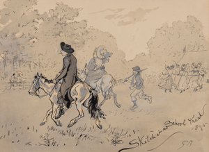 Skizze bei einem Schulfest, 1895