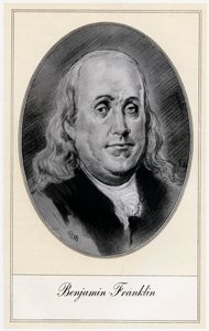 Benjamin Franklin, politische Figur und Staatsmann der Vereinigten Staaten