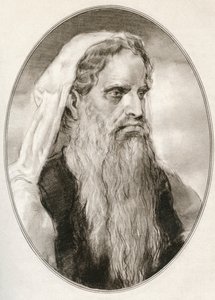 Moses, ein Prophet in den abrahamitischen Religionen, Führer der Israeliten und Gesetzgeber, aus Lebende Biographien religiöser Führer von Gordon Ross
