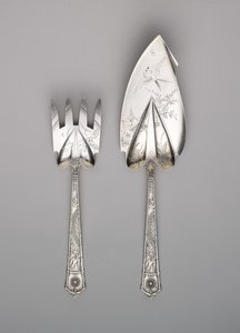 Fischheber und Gabel von Gorham Manufacturing Company
