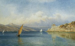 Das Leuchtfeuer von Prestenizza auf der Insel Cherso von Gottfried Seelos