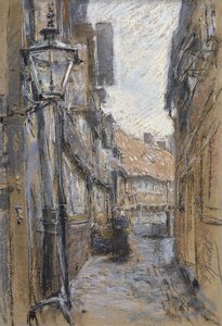 Straße in Teilfeld, 1890 von Gotthardt Johann Kuehl