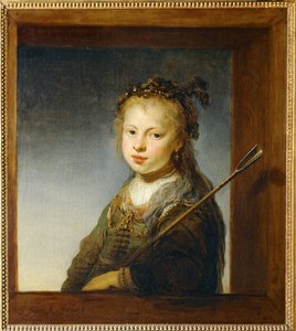 Kleines Mädchen als Schäferin von Govaert Flinck
