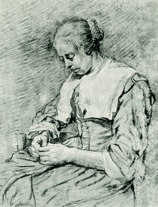 Die Näherin von Govaert Flinck