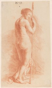 Stehende Frau mit Speer