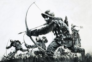 Bogenschützen in der Schlacht von Bannockburn