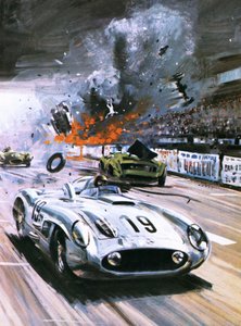 Mercedes-Unfall beim 24-Stunden-Rennen von Le Mans 1955 von Graham Coton