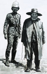 Der Sieger der Schlacht von Spion Kop, Lord Roberts, und der Buren-General Cronja von Graham Coton