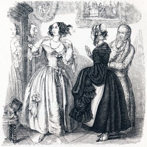 Die junge Witwe - Fabeln von La Fontaine von Grandville